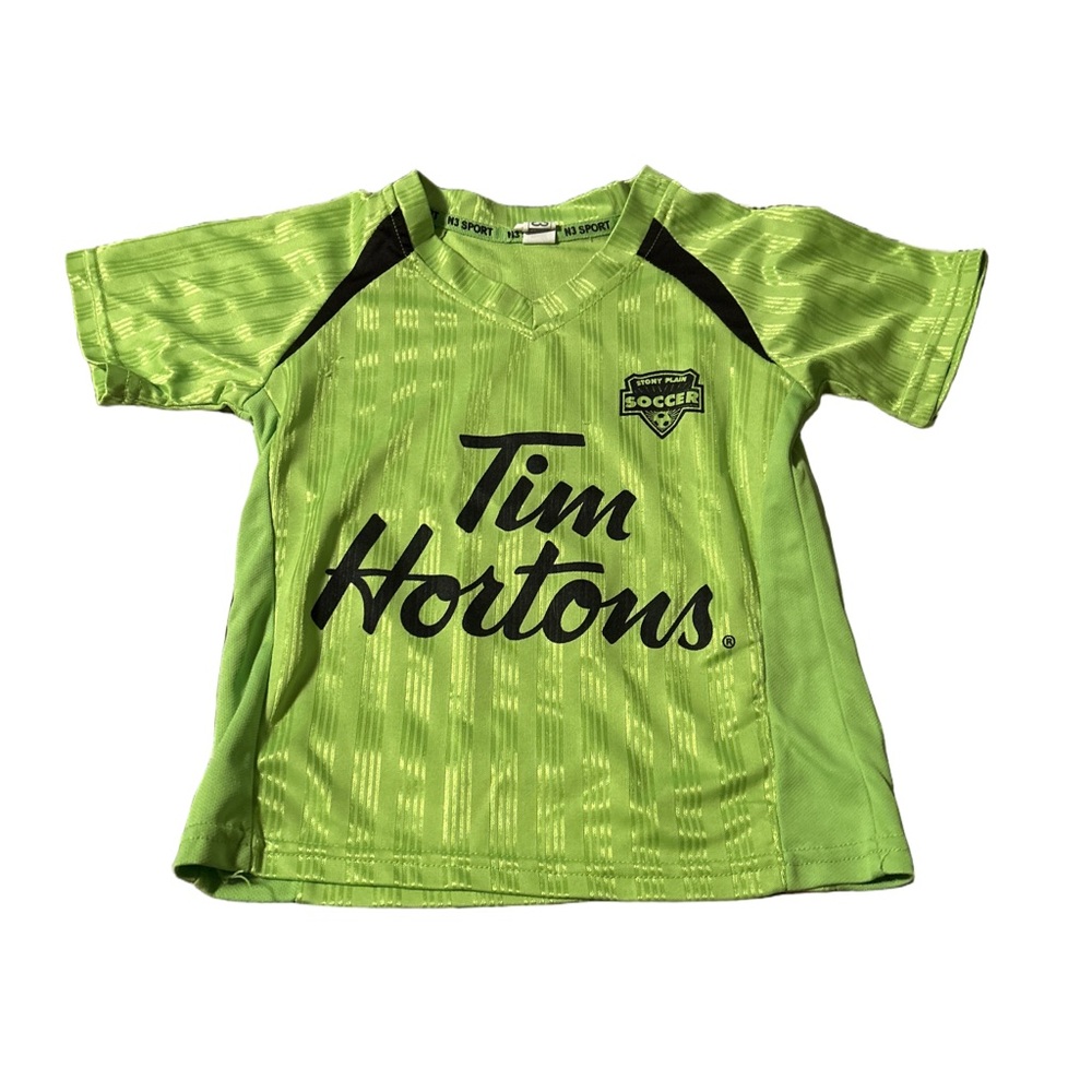 Free with any Purchase - Tim Hortons Green Soccer Jersey Size 4T